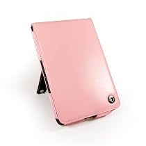 Tuff-Luv Napa Leather case cover for Amazon Kindle 2 / Global Wireless - Pink (Flip style + stand)