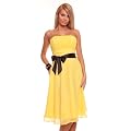 Astrapahl, Elegantes Cocktailkleid im Corsagen Style,L�nge knielang, Farbe gelb