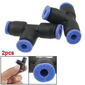 Buy 2 PCS 4mm Tee Adapter Push In Pipe Fittings Quick Connector by uxcell now!