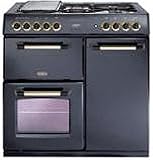 90cm Dual Fuel Range Cooker Black / Gold (Sandringham90DF_BK)