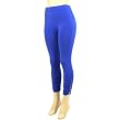 Thin Summer Leggings Stretchy Crystals Studded Blue