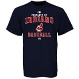 Majestic Cleveland Indians Youth Navy Blue Wordmark T-Shirt