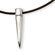 Stainelss Steel Italian Horn Pendant Necklace