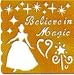 Disney Brass Stencil Template, Cinderella Believe In Magic, 46624, Princess