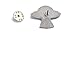 Last Valentine UFO Enamel Pin Nickel Plated Color Blue Lapel Pin