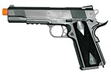 TSD 1911A1 Caspian Gas Pistol, Black w/Blk Grips airsoft gun