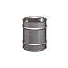 SKOLNIK Stainless Steel Drum, 10 gallons, 0.9mm Body Gauge (Pack of 1)
