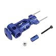 E-Flite Aluminum Head Block/Rotor Housing Set, Blue: Blade 400