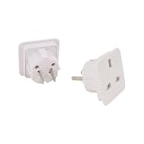 Tip.Tec: Travel Adaptor Set 2pcs (3pin to 2pin), Multinational UK to USA Europe Australia: suitable for visitors from UK/Ireland to USA, Americas, Asia, Australia, European countries(Albania Algeria Angola Argenita Austria Azores Bangladesh Belgium Bolivia Bosnia Brazil Bulgaria Burkina Faso Burundi Cameroon Canary Islands Cape Verde Channel Islands Chile China Comoros Congo Croatia Cyprus Denmark Djibouti Egypt Eritrea Finland France Gabon Germany Gibraltar Greece Greenland Guadeloupe Guinea Hungary Iceland India Indonesia Iran Iraq Isle of M an Israel Italy Kazakhstan Korean Kuwait Laos Lebanon Lithuania Luxembourg Macedonia Madagascar Madeira Mali Martinique Mauritania Mauritius Monaco Morocco Mozamique Nepal Netherlands Niger Norway Pakistan Paraguay Peru Philippines Poland Portugal Romania Russian Rwanda Senegal Somalia Spain Sudan Suriname Sweden Syria Thailand Togo Tunsia Turkey Uruguay Vietnam Yugoslavia(former) Zambia)
