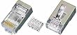 CAT6 Stranded Crimp Connector RJ45 Plug Ends w/ Insert , Shielded 100 Pack