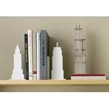 Skyline Bookends (White) (10H x 6W x 3D)