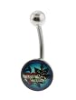 Genuine Ed Hardy Stainless Steel Belly Ring - Love Eternal Logo in 10mm - 14 Gauge - 5mm Ball - Sold Individually