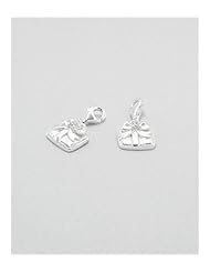 Gift Box CZ Charm In 92.5 Sterling Silver