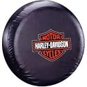 Harley Davidson Bar & Shield Logo Orange & White Rear Spare Tire Cover