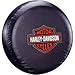 Harley Davidson Bar & Shield Logo Orange & White Rear Spare Tire Cover
