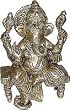 Religious Hindu Statue Brass Ganesha 4.75 x 2.5 x 8 inches