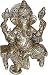 Religious Hindu Statue Brass Ganesha 4.75 x 2.5 x 8 inches