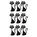 Essentials Large Dimensional Stickers: Black Cats Assorted
