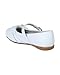 Little Angel AH61 Leatherette Ruffle Rhinestone Sequin Decor Ballerina Flat (Toddler/ Little Girl/ Big Girl) - White