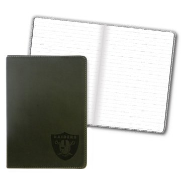 Oakland Raiders Office Work Home School Soft Leather Like Embossed Design Journal Diary Notebook - Grey On Sale