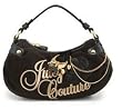 Juicy Couture Velour City Girl Shoulder Bling Ring Bag Black