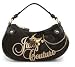 Juicy Couture Velour City Girl Shoulder Bling Ring Bag Black