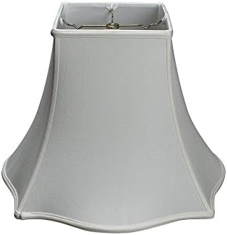 Shantung Silk Square Bell Lamp Shade, White color | 16 inch by UpgradeLAMPS