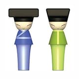 King & Queen Chin Bottle Stops Set of 2 by Alessi