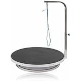 Go Pet Club Pet Dog Grooming Table with Arm, 22-Inch, Black