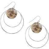 925 Silver Hoop Earrings with Shell Detail