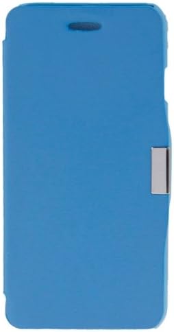 DIYLooks Brush Texture Horizontal Flip Magnetic Button Leather Case Cover for iPhone 6 Plus Mobile Phone Housing (Blue)