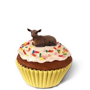 Brown Goat Cupcake Trinket Box