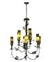 34"W Tuscan Vineyard 9 Arm Wine Bottle Chandelier
