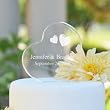 Personalized Acrylic Heart Cake Topper