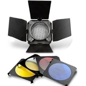 Barn Door & Honeycomb Grid & Gel Set for Elinchrom Flash 5.5"