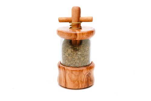 Berard French Olive Wood Crafted herb mill Herbes de Provence olive wood grinder