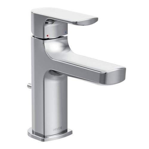 Moen 6900 Rizon One-Handle Low-Arc Bathroom Faucet with Drain Assembly, Chrome