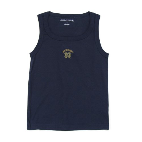 Antigua Notre Dame Women's Debut Rib Tank Top (Large, Navy)