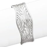 Sterling Silver Abstract Design 21mm Cuff Bangle
