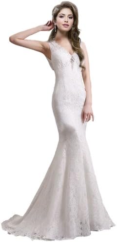 Sexy Lace Mermaid Strapless Floor-length Slim Lovely Long Evening Dress White LFs-004W White US 0/2