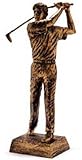 Bronze Finished Resin Male Golfer
