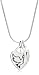 WHITE ICE Sterling Silver DN144 Womens Diamond Cross & Dove 16 Necklet