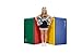 We Sell Mats 4 ft x 8 ft x 2 in Gymnastics Mat, Folding Tumbling Mat, Portable with Hook & Loop Fasteners, Multicolor