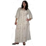 Hand Embroidered Plus Size 2 Pcs Womens Dress/set Sizes Available 1x 2x 3x 4x 5x