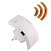 WiFi Repeater Access Point up to 300 / 150 / 54 Mbps WLAN wireless amplifier for the socket including LAN connection , for 802.11 b / g / n standards with UK Plug