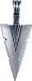 BICO AUSTRALIA JEWELRY (E54) SPEARHEAD - DETERMINATION OF SPIRIT TRIBAL ADVENTURES - Comes with a Generic 18 inch (to 20in) Adjustable 4mm Black Rubber Necklace.
