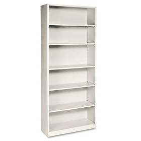 81 H Six Shelf Steel Bookcase Finish: Putty