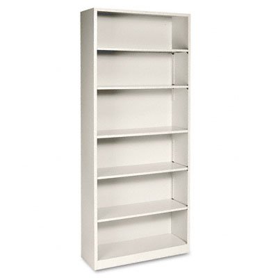 HON Metal Bookcase, 6 Shelves, 34-1/2 W by 12-5/8 D by 81-1/8 H, Putty On Sale
