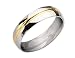 Men's 6mm Titanium Wedding Band with 14K Gold Accent