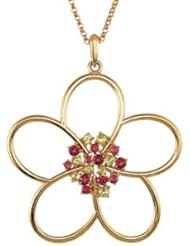 Floral Design Pendant or Necklace Pendant Sterling Silver 85406